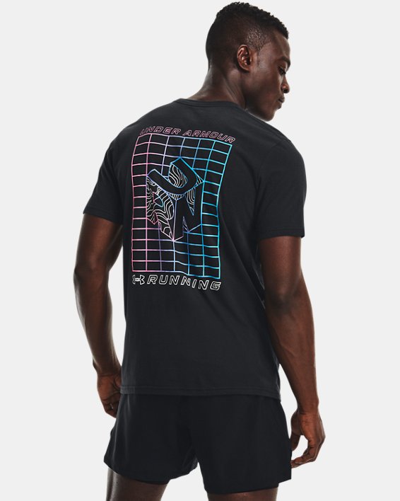 Men's UA Run Gradient Grid Short Sleeve, Black, pdpMainDesktop image number 0